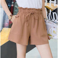 Img 1 - Thailand High Waist Shorts Women Loose Summer Korean Pants Plus Size Wide Leg Drawstring Cargo