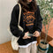 IMG 132 of Hong Kong cecSweatshirt Women Korean insLoose Lazy False Two-Piece bf Thin Tops Outerwear