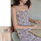 Img 5 - French Vintage Floral Dress Women Summer Korean Petite Sleeveless Mid-Length Slip Dress