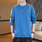 Sweatshirt Loose Mix Colours Matching Long Sleeved tT-Shirt Teens Round-Neck Tops Outerwear