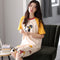 Img 15 - Summer Pajamas Women Loungewear Sets Japan/Korea Sweet Look Adorable Short Sleeve Pants Round-Neck Loose Young Plus Size Pants