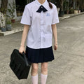 Img 8 - Thailand Round-Neck jkUniform Women Inspired Mauve Short Sleeve Shirt First-Love Student