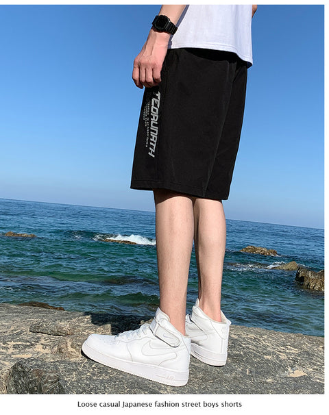 IMG 116 of Shorts Men Pants Summer Trendy Loose knee length Beach Outdoor Straight Casual Thin K Shorts