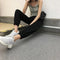 Img 4 - Minimalist Solid Colored Ankle-Length Sporty Loose Jogger Slim-Look Thin Casual Petite Women Pants