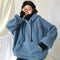 False Two-Piece Sweatshirt Women Thick Loose Korean Tops ins Outerwear