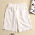 Img 3 - Korean Shorts Women Summer Cotton Pants Loose High Waist Slim Look Plus Size Wide Leg Casual Bermuda