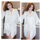 Adorable Shirt Pajamas Women Summer Long Sexy Silk Pyjamas Short Sleeve Thin Korean Boyfriend Loose Outdoor Sleepwear