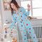 Streaming Popular Casual Pajamas Women Cardigan Sleeve Length Pants Europe Loungewear Sets Sleepwear