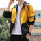 Trendy Thick Baseball Denim Jacket Tops Outerwear