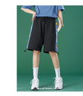 IMG 118 of Women Summer Personality Matching Shorts Color-Matching Trendy Loose Wide Leg Slim Look Bermuda q Shorts