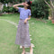 Img 9 - Fairy-Look Floral Skirt Women Summer A-Line Mori Fresh Looking High Waist Slim Look Skirt