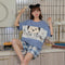 Summer Cotton Pajamas Women Short Sleeve Shorts Thin Outdoor Loungewear Sets Sleepwear