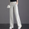 Img 2 - Wide Leg Pants Women Straight Jeans High Waist Loose Drape Long Casual