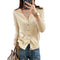 Img 5 - Undershirt V-Neck Cardigan Short Matching Sweater Women Loose Long Sleeved Knitted Thin
