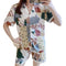 Img 5 - Pajamas Women Summer Short Sleeve Fresh Looking Cardigan Lapel Sets Loungewear