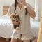 Img 3 - Chequered Pajamas Women Summer insAdorable Japanese Teens Casual Student Loungewear Two-Piece Sets