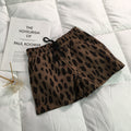 Img 4 - Leopard Stripes Shorts Casual Pants Women Outdoor Korean Loose High Waist Slim Look Elastic Wide Leg Hot