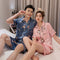 Couple Pajamas Silk Summer Short Sleeve Women Korean Sets Men Thin Plus Size Loose Loungewear Sleepwear