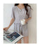 IMG 125 of Cooling Silk Sets Ruffle Round-Neck Short Sleeve Shorts Two-Piece Women Pajamas Casual Loungewear Sleepwear