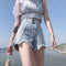 High Waist Denim Pants Shorts Women Summer Korean Loose Slim Look Vintage Outdoor Hot Pants Shorts