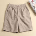 Img 1 - Korean Shorts Women Summer Cotton Pants Loose High Waist Slim Look Plus Size Wide Leg Casual Bermuda