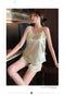 IMG 113 of Summer Camisole Women Casual Lace Bare Back Sexy Pajamas Replica Padded Sets Sleepwear