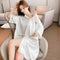 Img 25 - Summer Sexy Popular Pyjamas Women Thin Short Sleeve Loose Chiffon Shirt Dress