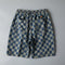 IMG 109 of Summer Men Denim knee length Young Trendy Pants Loose Chequered Shorts