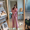 Color-Matching Long Sleeved Pajamas Women Sweet Look Loose Plus Size Loungewear Free Sleepwear