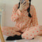 Img 1 - Pajamas Women Long Sleeved Cardigan Two-Piece Sets Japanese insStrawberry Adorable Student Loungewear Outdoor