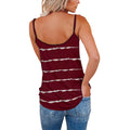 Img 3 - Summer Europe Women Sexy Sleeveless Camisole V-Neck Striped Printed T-Shirt Tops Camisole
