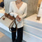 IMG 115 of Sexy Undershirt insTrendy V-Neck Thin Niche Sweater Women Tops Outerwear