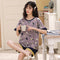 Summer Pajamas Women Short Sleeve Shorts Cotton Korean Loungewear Cartoon Thin Outdoor Sets Sleepwear