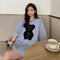 IMG 131 of Popular Bear Short Sleeve T-Shirt Women Loose Korean insHarajuku Thick Half Sleeved T-Shirt