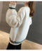 IMG 110 of Student Korean Pocket Sweater Women Loose V-Neck Long Sleeved Matching Knitted Cardigan Outerwear