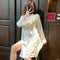 Img 17 - Summer Sexy Popular Pyjamas Women Thin Short Sleeve Loose Chiffon Shirt Dress