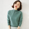 Matching Women Matching Elegant Western Long Sleeved Half-Height Collar Sweater Knitted Tops Outerwear