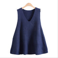Img 5 - aLoose Plus Size Vest V-Neck Sweater Tank Top Women Sleeveless Knitted