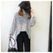 IMG 105 of Striped Sweater Women Summer Sunscreen Long Sleeved Tops Loose Thin Silk T-Shirt Outerwear
