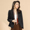 Elegant Long Sleeved Uniform Suit Solid Colored Slim Look Blazer Women Outerwear