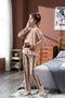 Chequered Sets Pajamas Women Cartoon Loose Long Sleeved Casual Korean Color-Matching Loungewear Outdoor Sleepwear