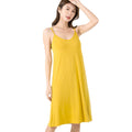 Img 6 - Mid-Length Summer Modal Home Pyjamas Women Loose Plus Size Solid Colored Slip Dress