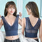 Img 1 - Sexy Bralette Bra Lace Plus Size UBare Back V-Neck Pad No Metal Wire Sporty Tank Top