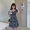 Img 3 - Plus Size French INS Popular Daisy Slimming Slim-Look Bare Shoulder Short Sleeve Women Dress