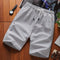 Img 3 - Shorts Men Summer Cotton Bermuda Loose Casual Trendy Solid Colored Straight Jeans Korean Beach Pants Bermuda Shorts