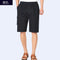 Drawstring Cargo Shorts Men Cotton Beach Pants Loose knee length Elderly Plus Size Multi-Pockets Shorts