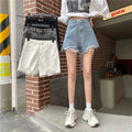 Img 2 - Hong Kong Vintage Ripped Loose Denim Shorts Women Summer Slim Look High Waist Hot Pants