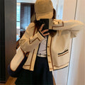 IMG 109 of Korean Slim Look V-Neck Under Pullover Solid Colored Casual All-Matching Undershirt Sweater Women Outerwear