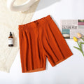 Img 11 - Summer Fold Trendy High Waist Loose Mid-Length Wide Leg Pants Outdoor Slim Look Casual Shorts Women Bermuda Shorts
