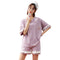 Img 5 - Pajamas Women Summer Cotton Short Sleeve insPajamas Pants Sets Loose Plus Size Loungewear